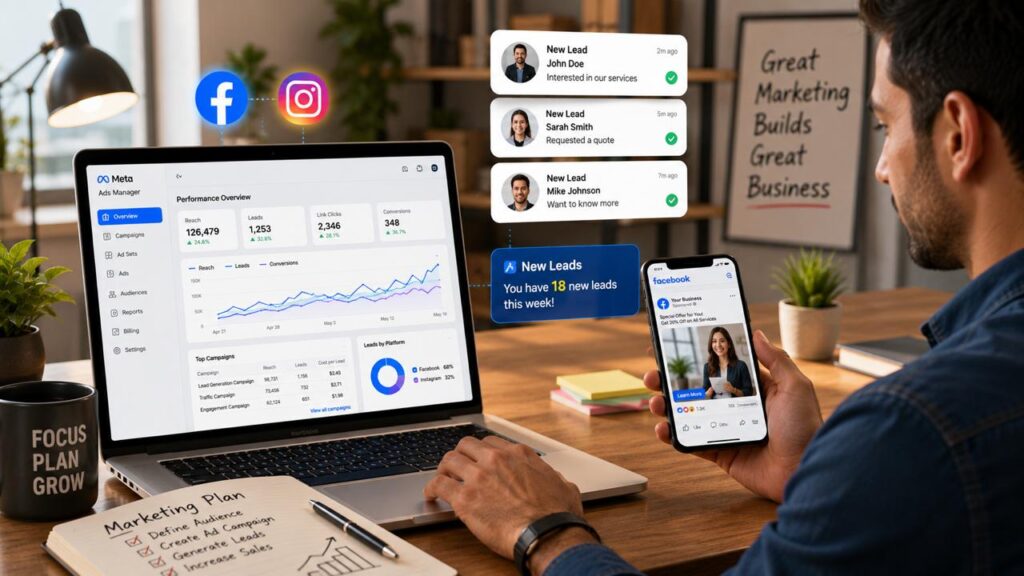 small business using meta ads